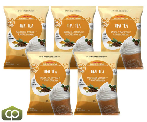 Big Train 3.5 lb. Dragonfly Thai Tea Blended Creme Frappe Mix (5/Case)  - chicken pieces