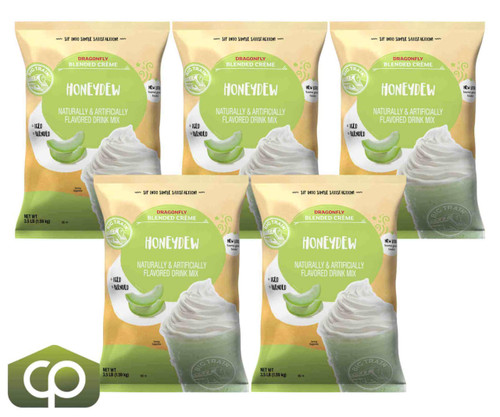  Big Train 3.5 lb. Dragonfly Honeydew Classic Blended Creme Frappe Mix (5/Case) 