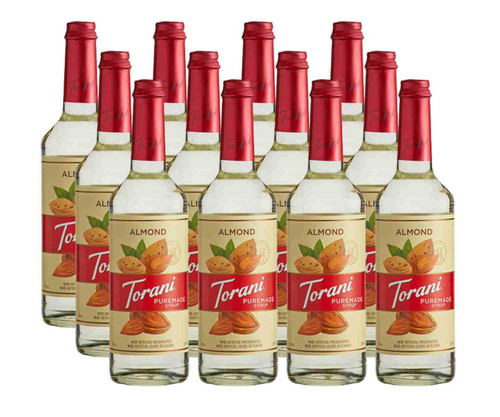 torani Torani Puremade Rich Almond Flavoring Syrup 750 mL Glass Bottle (12/Case) 