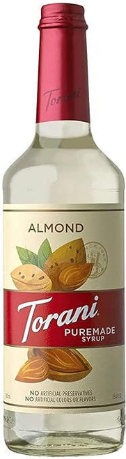 torani Torani Puremade Rich Almond Flavoring Syrup 750 mL Glass Bottle (12/Case)  - chicken pieces