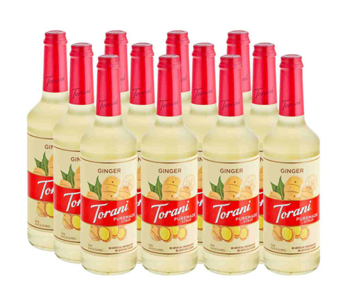 torani Torani Puremade Ginger Flavoring Syrup - 750 mL of Spicy Citrus (12/Case)  - chicken pieces