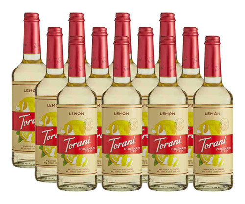 torani Torani Puremade Lemon Flavoring Syrup - 750 mL of Tart Citrus Zest (12/Case)  - chicken pieces