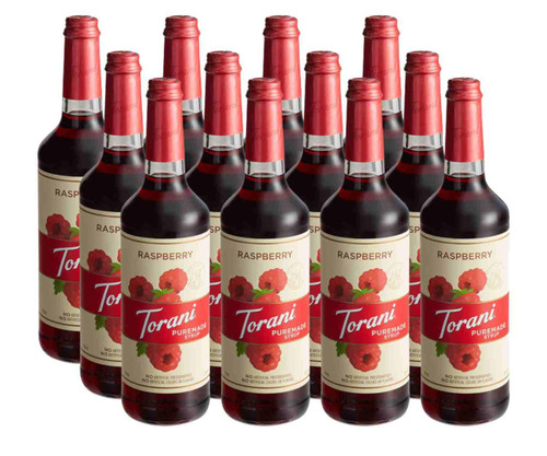 torani Torani Puremade Raspberry Flavoring Syrup - 750 mL of Tart Berry Bliss (12/Case)  - chicken pieces