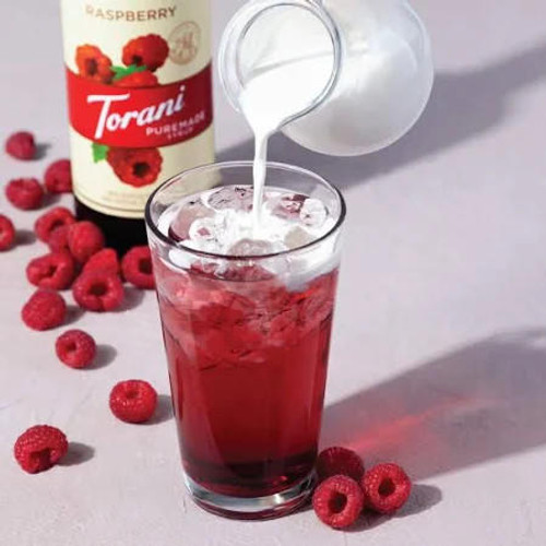 torani Torani Puremade Raspberry Flavoring Syrup - 750 mL of Tart Berry Bliss (12/Case)  - chicken pieces