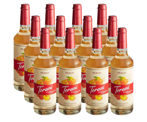 torani Torani Puremade Peach Flavoring Syrup - 750 mL of Glass Bottle (12/Case)  - chicken pieces