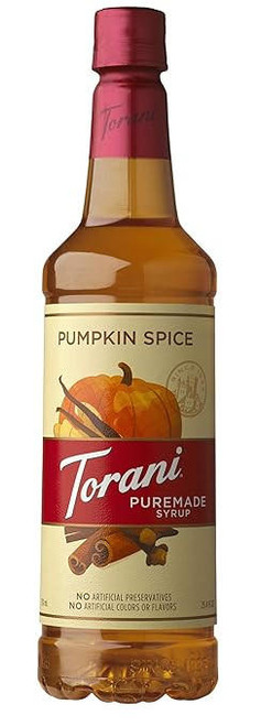 torani Torani Puremade Pumpkin Spice Flavoring Syrup - 750 mL  Plastic Bottle (12/Case)  - chicken pieces