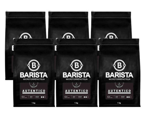  CafÃ© Barista AUTENTICO Medium Blend Coffee Beans - 1 Kg / 2.2 lbs Bag (6/Case) 