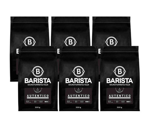  CafÃ© Barista AUTENTICO Medium Blend Coffee Beans - 1.1 lbs / 0.5 kg Bag (6/Case) 