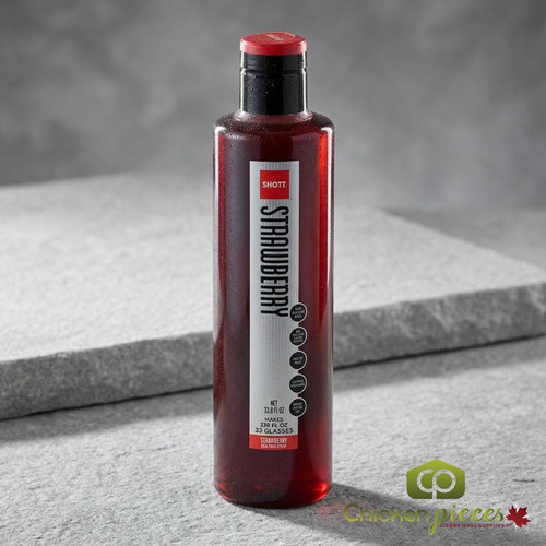 SHOTT Strawberry Real Fruit Flavoring Syrup - 1 Liter Bottle for Vibrant