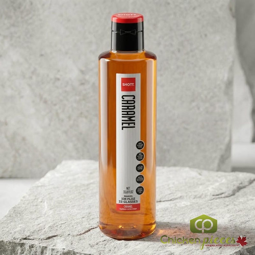 SHOTT Caramel Flavoring Syrup - 1 Liter Bottle for Rich