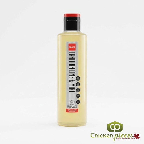 SHOTT Tahitian Lime and Mint Flavoring Syrup - 1 Liter Bottle for Refreshing