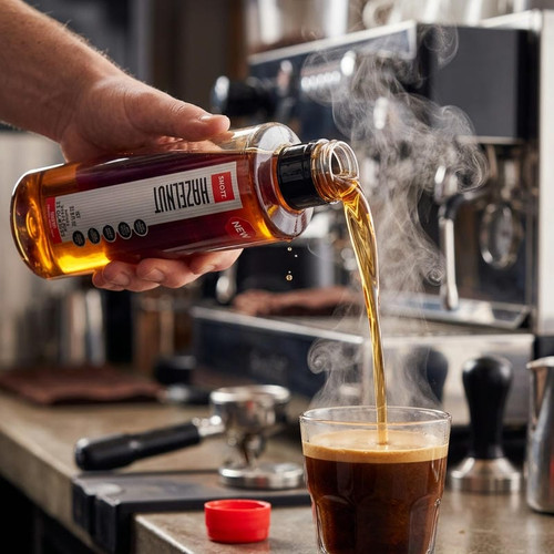 SHOTT Hazelnut Flavoring Syrup - 1 Liter Bottle for Rich and Nutty Delights