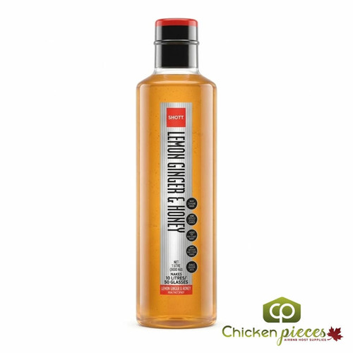 SHOTT Lemon, Ginger, and Honey Real Fruit Flavoring Syrup - 1 Liter Bottle
