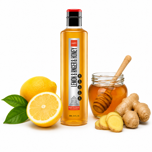 SHOTT Lemon, Ginger, and Honey Real Fruit Flavoring Syrup - 1 Liter Bottle