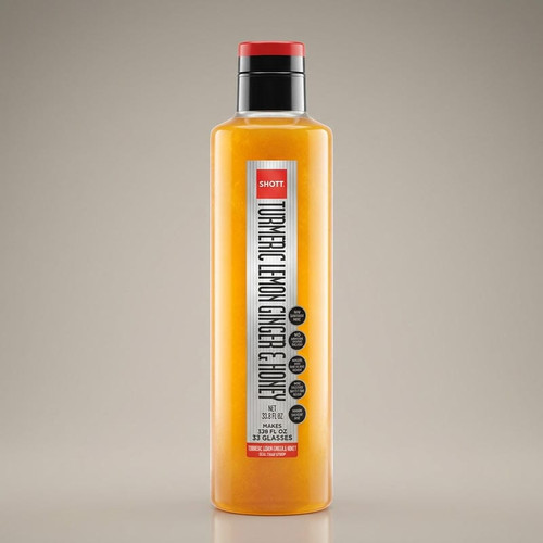 SHOTT Turmeric, Lemon, Ginger, and Honey Real Fruit Flavoring Syrup - 1 Liter