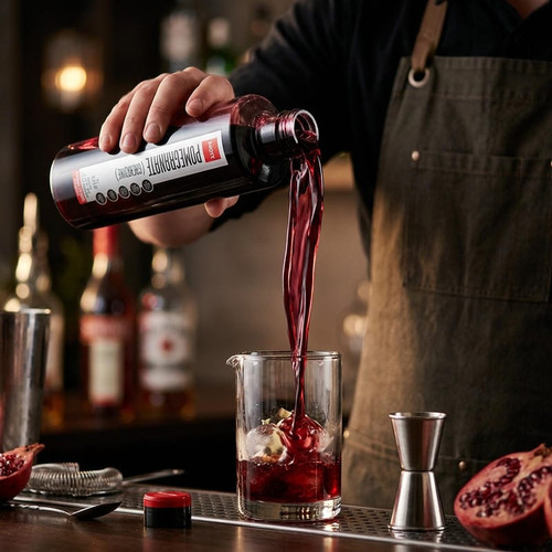 SHOTT Pomegranate Real Fruit Flavoring Syrup - 1 Liter Bottle for Tropical Bliss