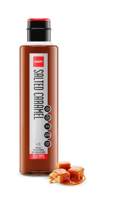  SHOTT Salted Caramel Flavoring Syrup - 1 Liter Bottle for Rich Delights 