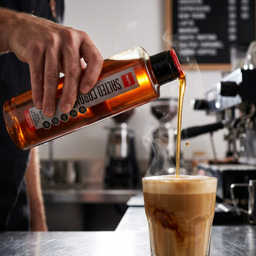 SHOTT Salted Caramel Flavoring Syrup - 1 Liter Bottle for Rich Delights