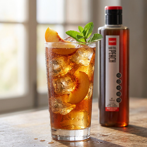 SHOTT Black Tea and Peach 9:1 Concentrate - 1 Liter for Refreshing Tea Delights