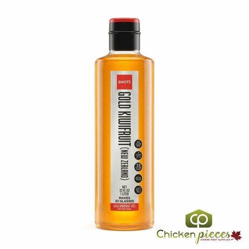 SHOTT Gold Kiwifruit Real Fruit Flavoring Syrup - 1 Liter Bottle for Sweet