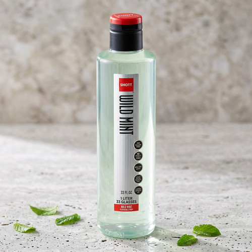 SHOTT Wild Mint Flavoring Syrup 1 Liter - Sweet and Refreshing Mint Elixir
