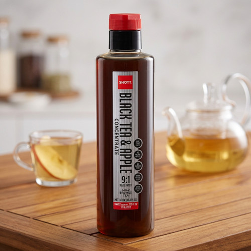 SHOTT Black Tea and Apple 9:1 Real Fruit Concentrate 1 Liter - Cold Brewed Tea