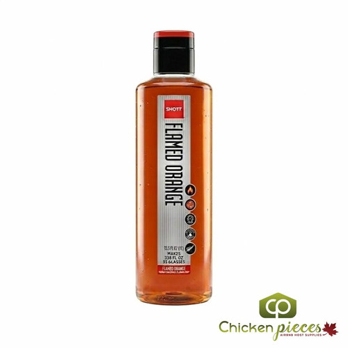 SHOTT Flamed Orange Flavoring Syrup 1 Liter - Zesty Citrus Elixir  - chicken pieces