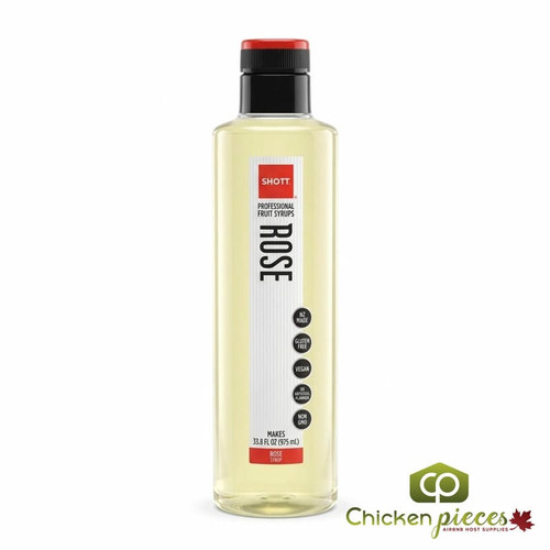 SHOTT Rose Flavoring Syrup 1 Liter - Sweet and Floral Elixir Crafted  - chicken pieces
