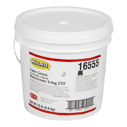  Rich's Allen Lime Green Buttrcreme Icing - 15 lb. Pail Sweet Buttercream Flavor 