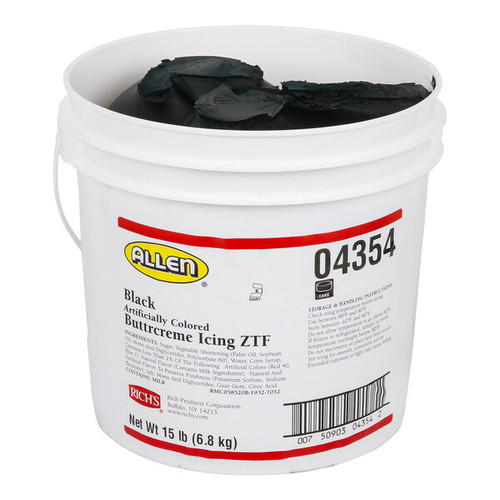 Rich's Black Buttrcreme Icing - 15 lbs. Pail Sweet Buttrcreme Flavor - Chicken Pieces