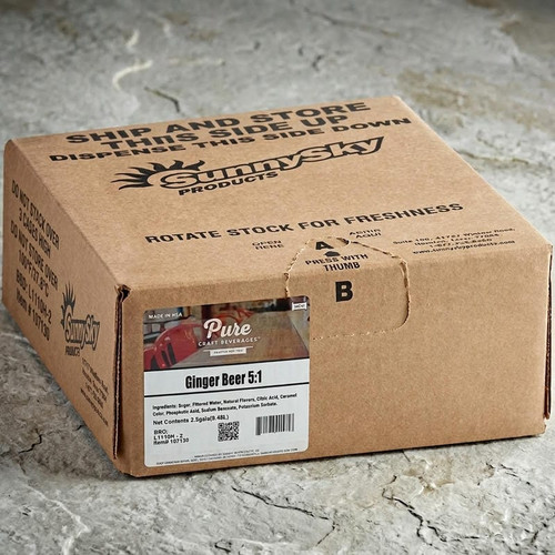 Pure Craft Beverages Refreshing Ginger Beer Syrup 2.5 Gallon Bag in Box - Chicken Pieces