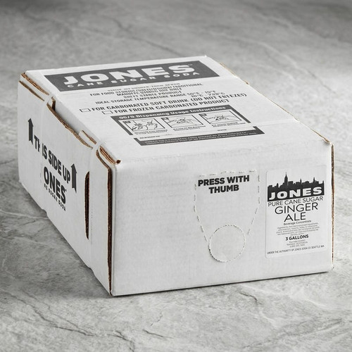 Jones Ginger Ale Soda Syrup 3 Gallon Bag in Box - Refreshing Sweet Ginger Flavor - Chicken Pieces