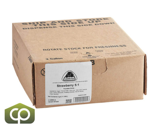 JarritosÂ® Strawberry Soda Syrup 3 Gallon Bag in Box - Perfectly Ripe Flavor - Chicken Pieces