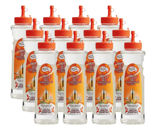 Master of Mixes 375 mL Triple Sec Syrup - Blend of Natural Orange (12/Case) - Chicken Pieces