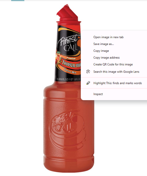 Finest Call Premium Tropical Puree Mix 1 Liter - Exotic Blend for Creations - Chicken Pieces