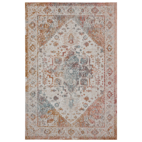 9' X 12' Beige Abstract Stain Resistant Indoor Outdoor Area Rug - CP-HMEROOTS-482925