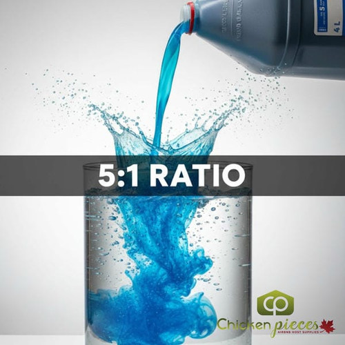 Slush Puppie 4 Litre jug of Blue Raspberry Slushy Syrup; Professional electric blue raspberry concentrate; 5:1 Canadian-made slushy syrup-CHICKEN PIECES