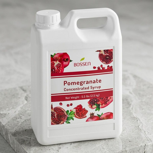 Bossen Pomegranate Concentrated Syrup 64 fl. oz. - Real Juice, Bold Flavor - Chicken Pieces