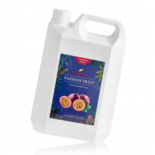 Bossen Passion Fruit Concentrated Syrup with Pulp 168 fl. oz.  Real Juice Flavor - Chicken Pieces