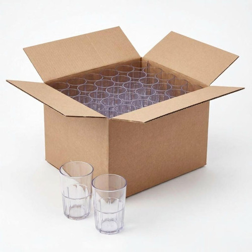 Cambro 9 oz Clear Plastic Tumbler (36/Case) - Elegant and Durable Drinkware - Chicken Pieces