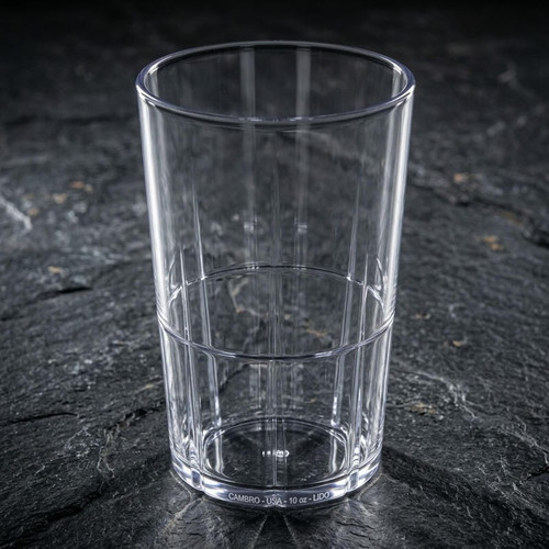Cambro 10 oz Clear Plastic Tumbler (36/Case) - Durable, Glass-Like Drinkware - Chicken Pieces