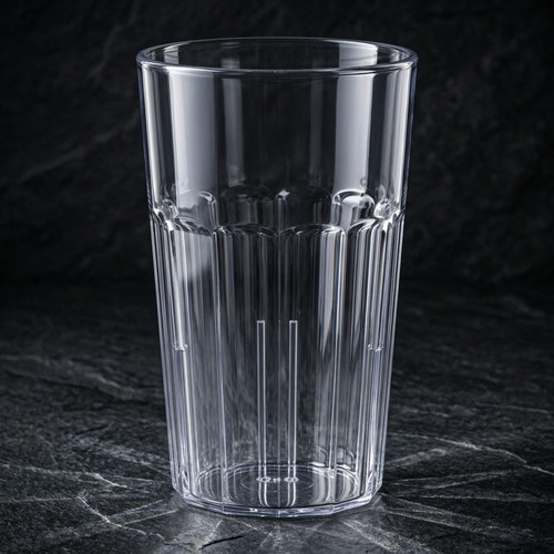Cambro 14 oz Clear Fluted Plastic Tumbler (36/Case) - Elegant Drinkware - Chicken Pieces