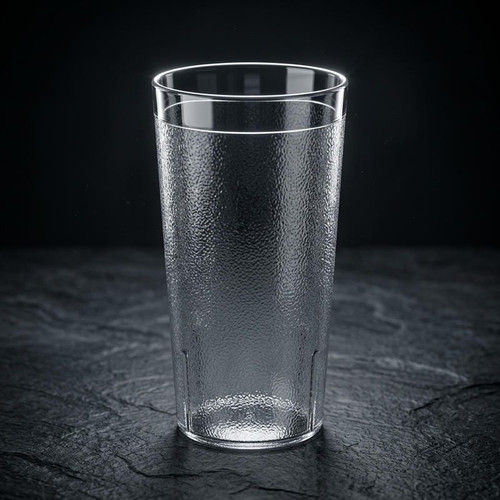 Cambro 22 oz Clear Textured Plastic Tumbler (24/Case) - Secure Grip Drinkware - Chicken Pieces