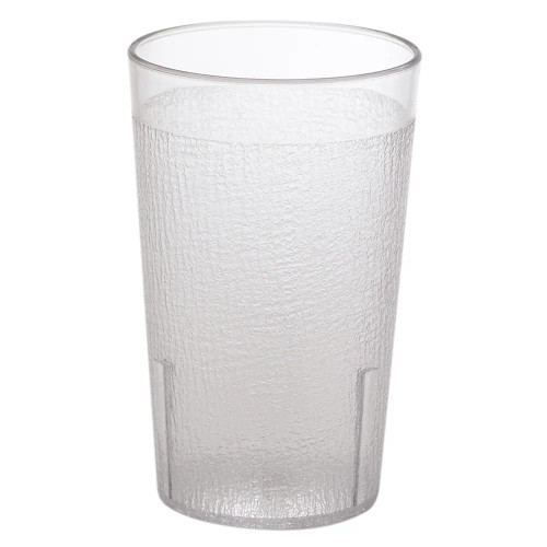 Cambro 9 3/5 oz Clear Plastic Tumbler (48/Case) - Camwear®, Polycarbonate - Chicken Pieces