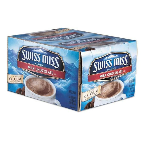 Swiss Miss Hot Chocolate Mix Packet - 50/Box - Creamy Milk Chocolate (12/Case)-Chicken Pieces