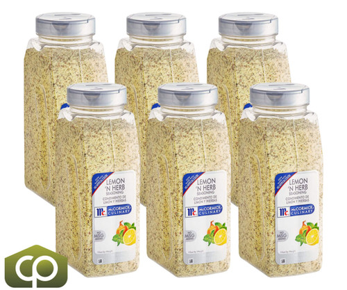 McCormick Culinary Lemon 'N Herb Seasoning, 24 oz. - 6/Case Fresh Citrus Flavor - Chicken Pieces