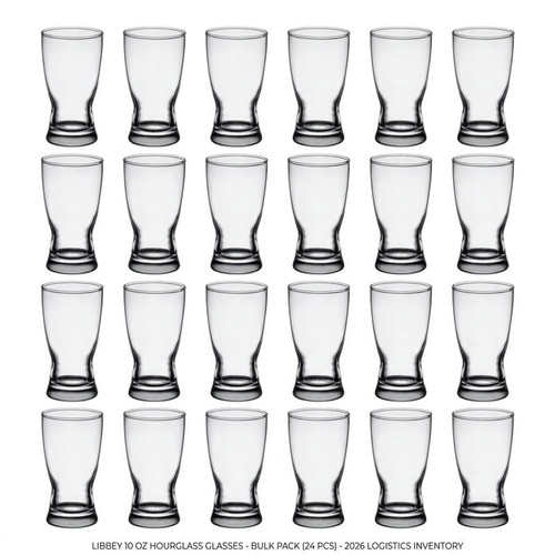 Libbey 1178HT 10 oz Hourglass Pilsner Glass - Heat-Treated Glass (24/Case) - Chicken Pieces