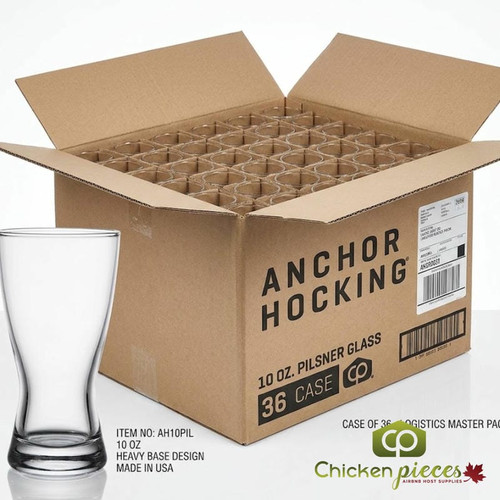 Anchor 7410U 10 oz Bavarian Pilsner Glass (36/Case) - Classic Design - Chicken Pieces