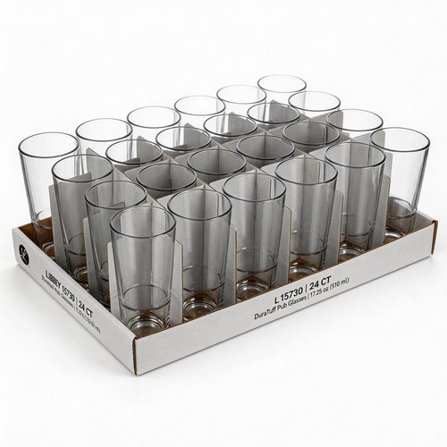 Libbey 15730 17 1/4 oz DuraTuff Restaurant Pub Glass (24/Case) - Durable - Chicken Pieces