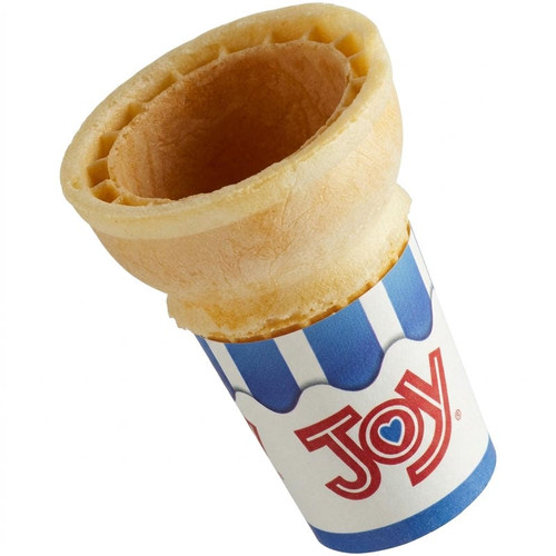 JOY Joy #22 Flat Bottom Jacketed Cake Cone Dispenser Pack - 864/Case for Ice Cream